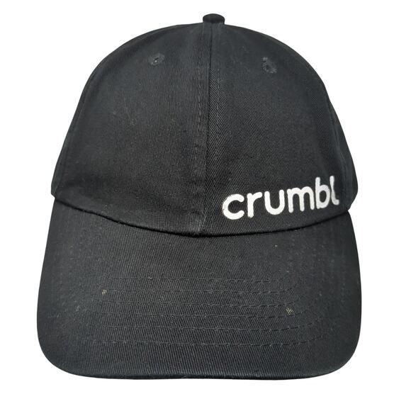 Crumbl Slideback Baseball Cap Black One Size Adjustable 6 Panel Vented Holes - Picture 1 of 8